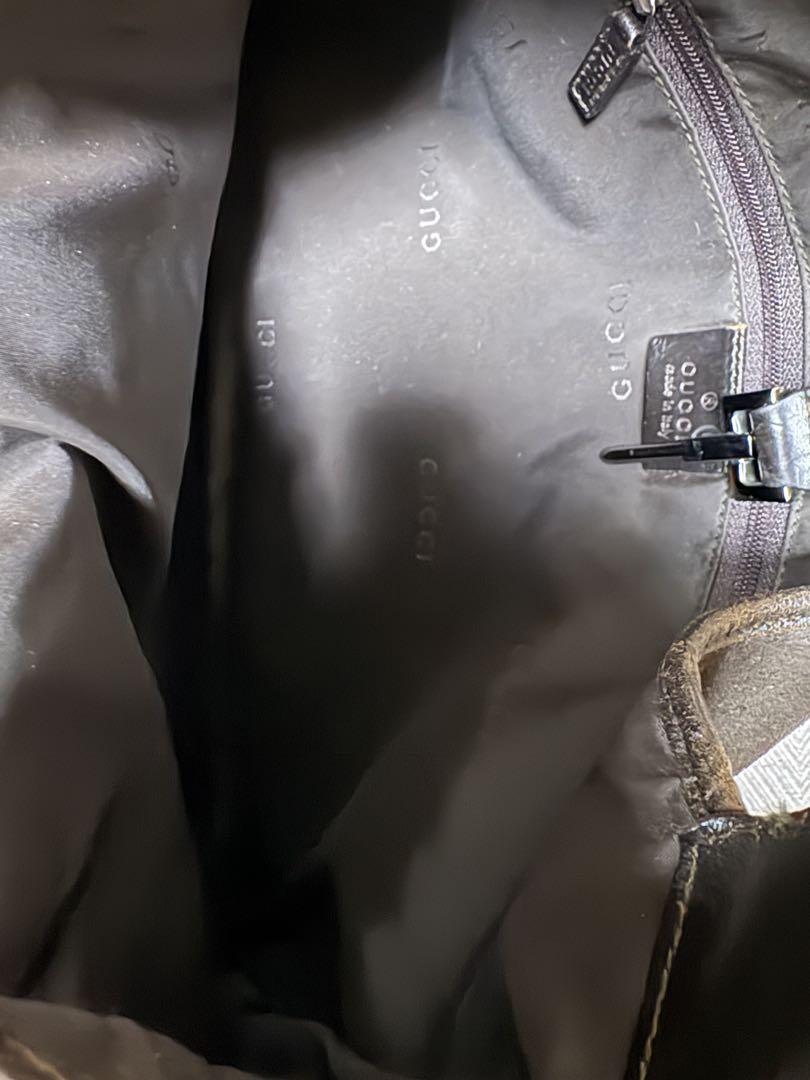 Gucci スエード レザー ショルダーバッグ