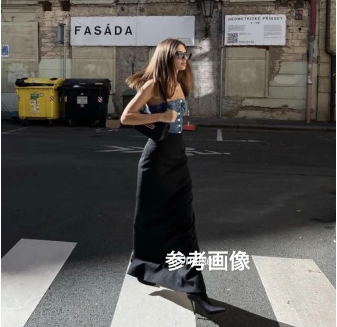 ZARA::ロングスカート:XS[RESALE] ZARA ロングウールブレンドスカート limited edition XS 黒本