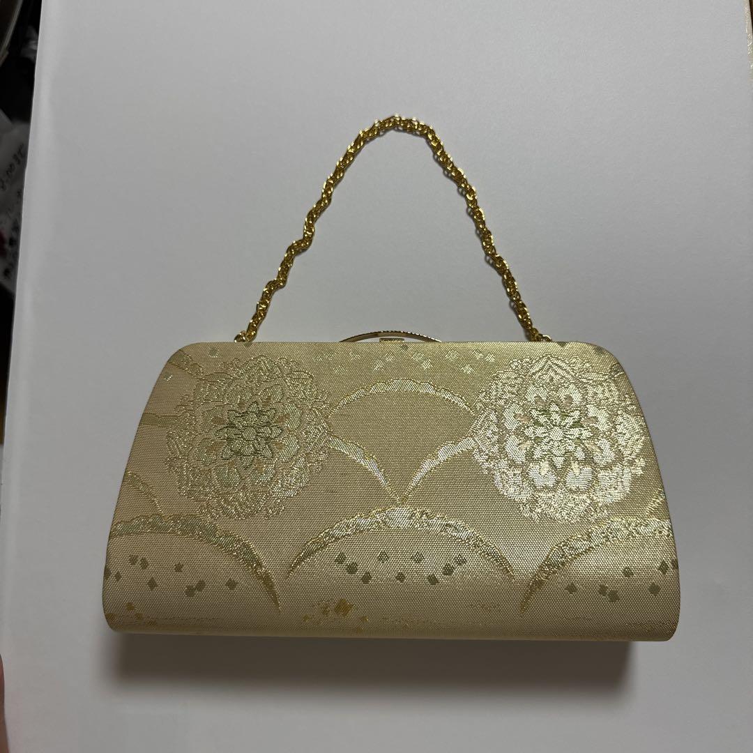 金色 花柄 和装履物&バック