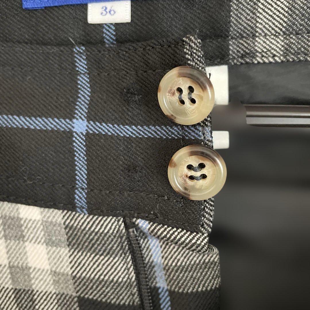 BURBERRY Blue Label チェック柄 フレアパンツ 36 - メルカリ