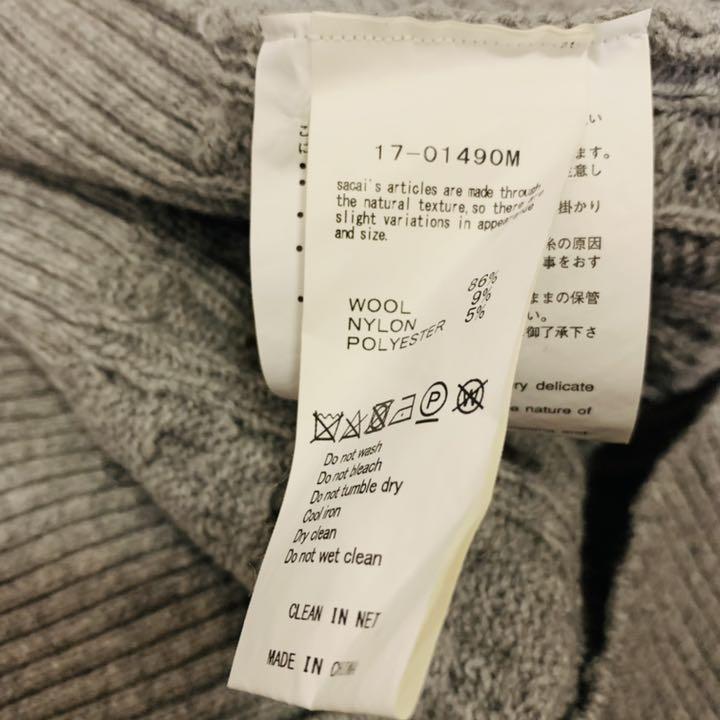 即納最新品 ともにゃん様専用 モヘア 編ニット サイズ2 IuCO5-m96973474338 sacai 19aw 切り替え 得価日本製