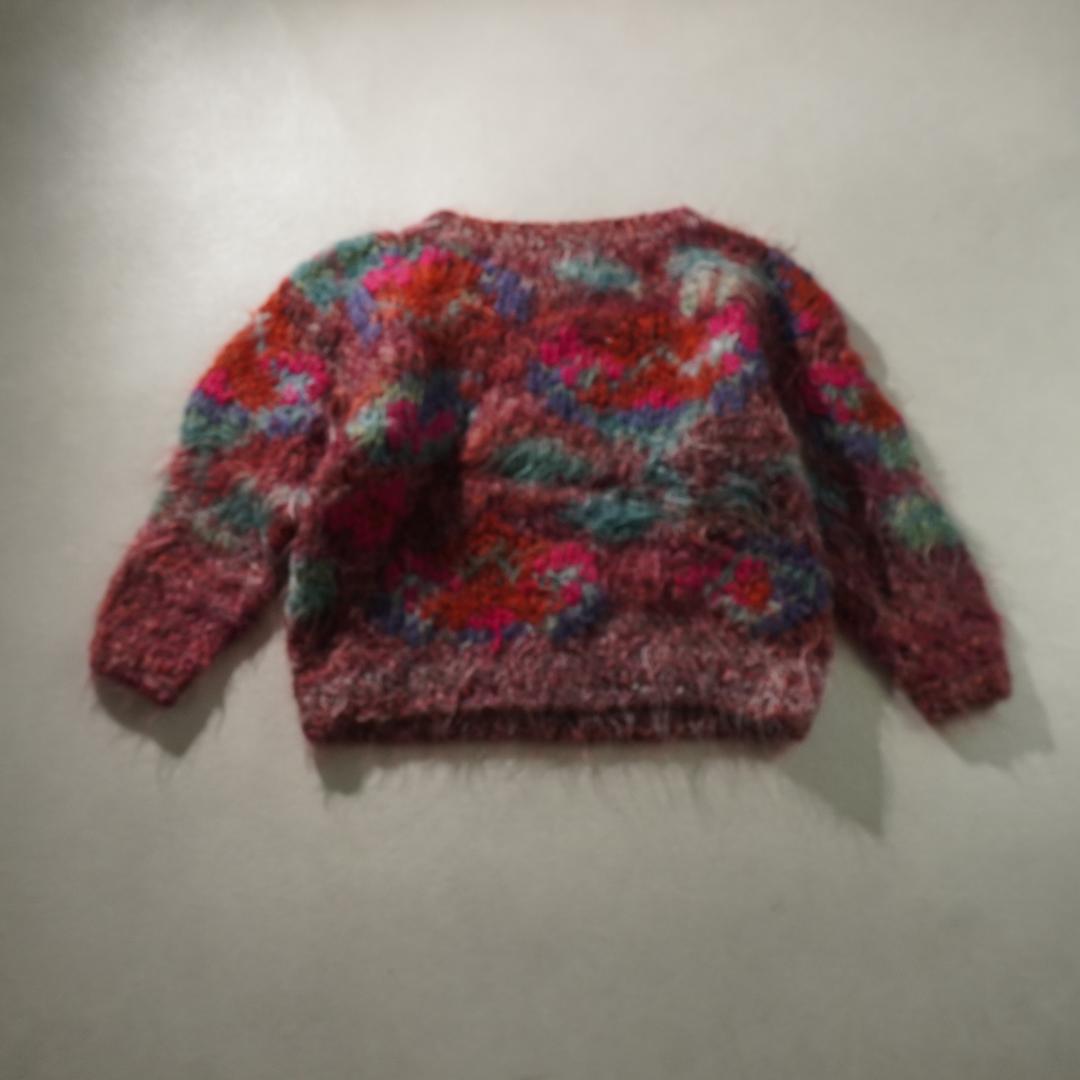 saison de fleurer 花柄ニットセーター ピンクレッド/AZ60