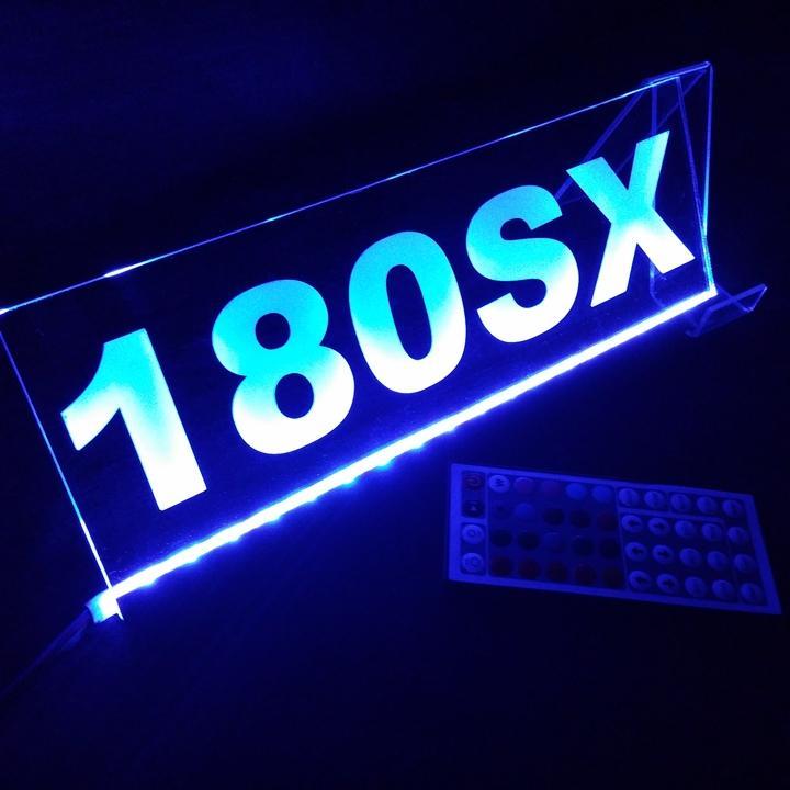 180SX① LEDアクリルプレート S13 日産 内装 カスタム ライト