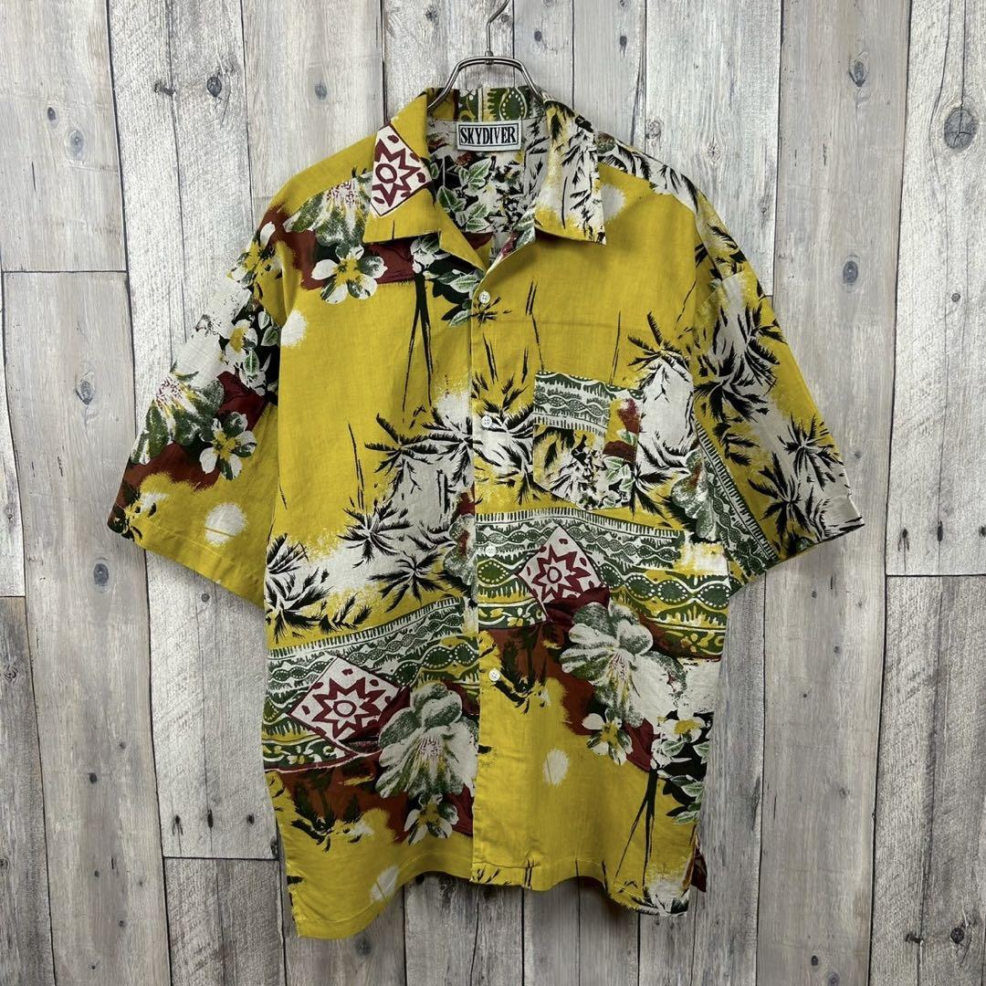 OLD SKYDIVER 90s スカイダイバー オープンカラー アロハ シャツ