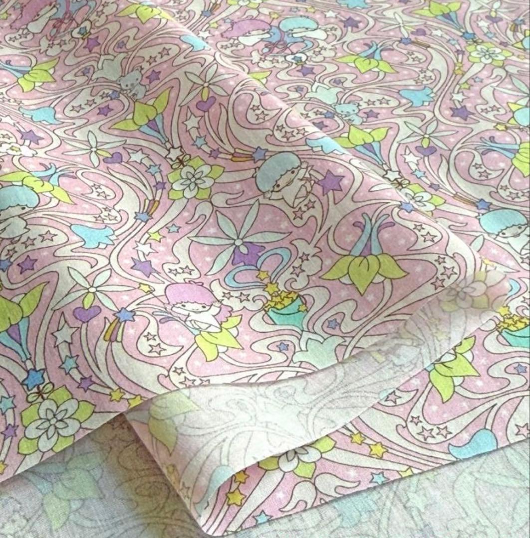 452.リトルツインスターズ× リバティ国産タナローン生地【キキララオーキッズ】 452.リトルツインスターズ× リバティ国産タナローン生地【キキララオーキッズ】