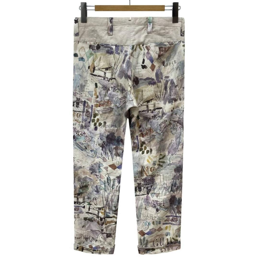 Paul Smith COLLECTION 風景画 総柄 クロップドパンツ 78