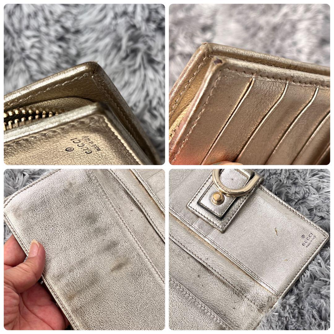人気ブランド新作豊富 GUCCI✨アビー 長財布 ロゴ金具 GGキャンバス メタリック 小物