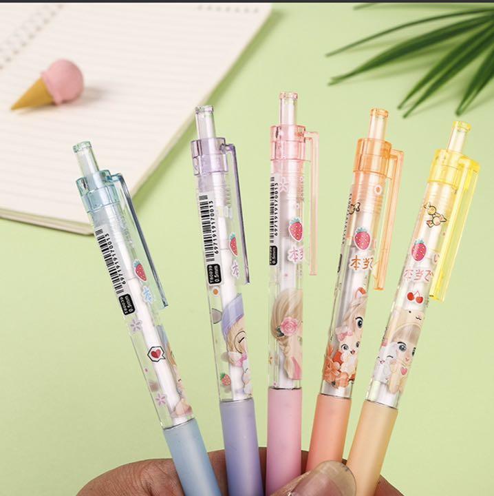 油性ボールペン 5本セット 替え芯2本文房具 大人気 可愛いペン メルカリ
