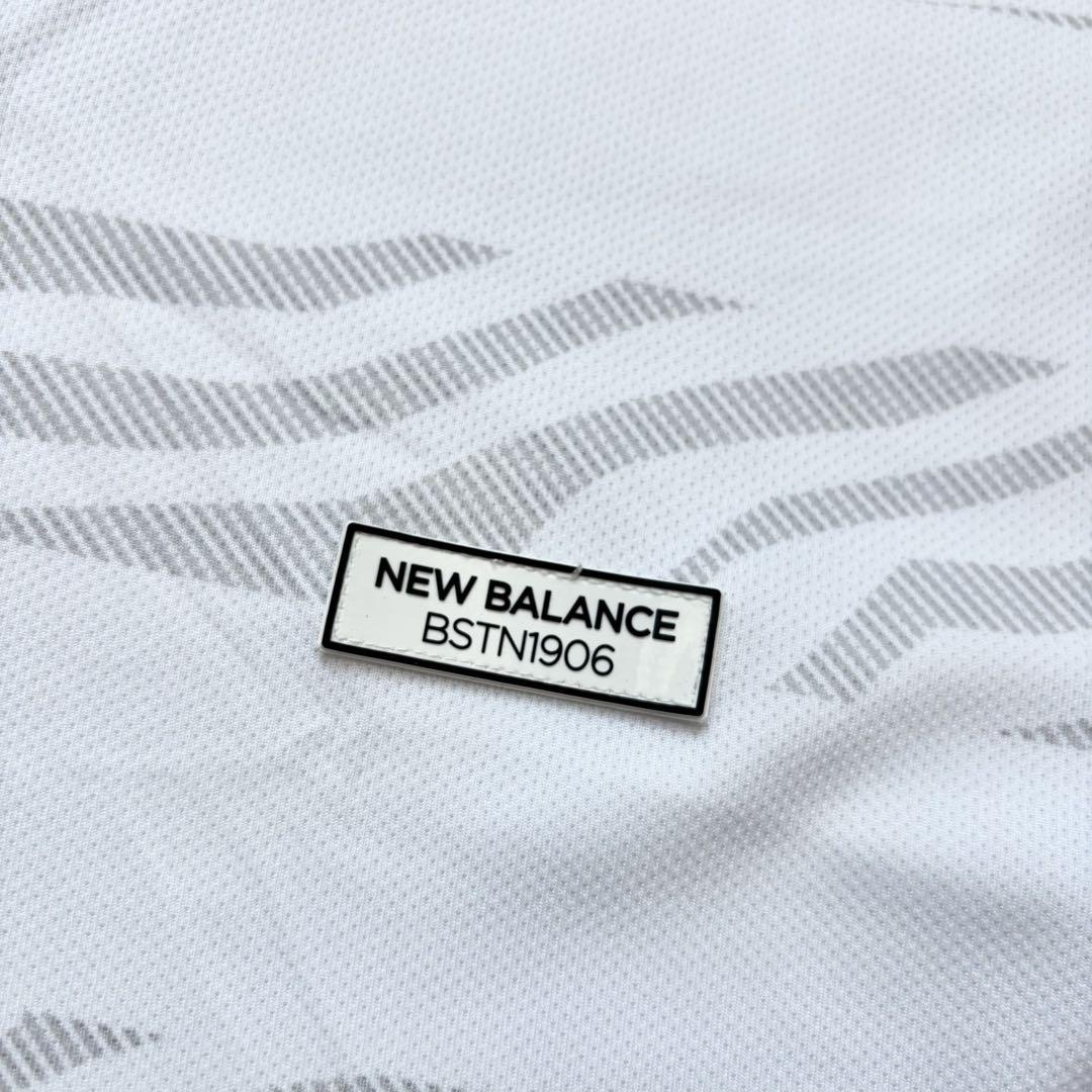 【美品】NEW BALANCE GOLF ゼブラボーダー柄 半袖ポロシャツ L