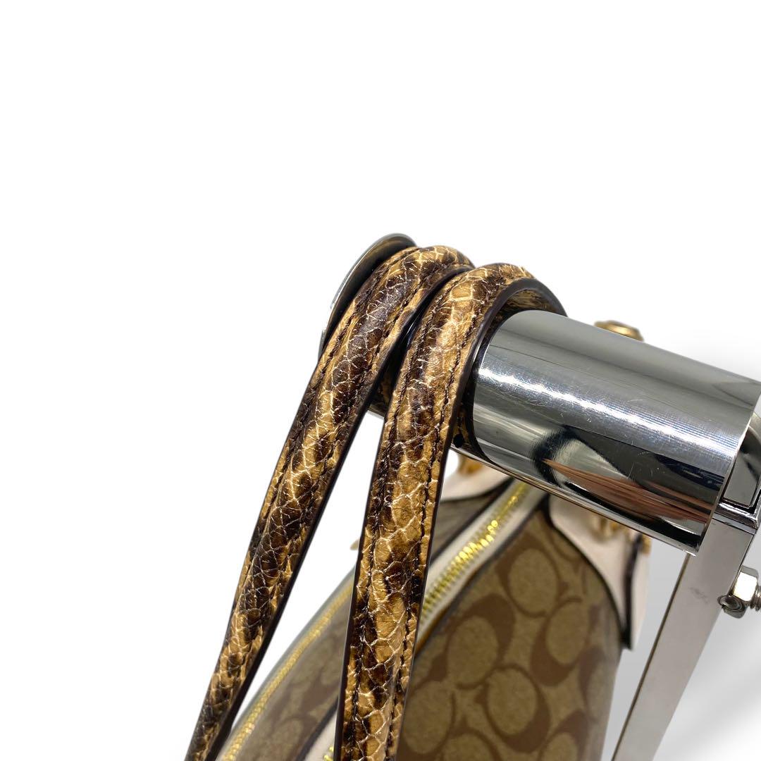 coach コーチ トートバッグ パイソン型押し A4 シグネチャー