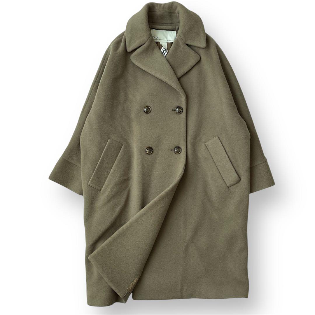 2021AW ティッカ TICCA テントコート ピーコート カーキ色 ウール 2021AW ティッカ TICCA テントコート ピーコート カーキ色 ウール