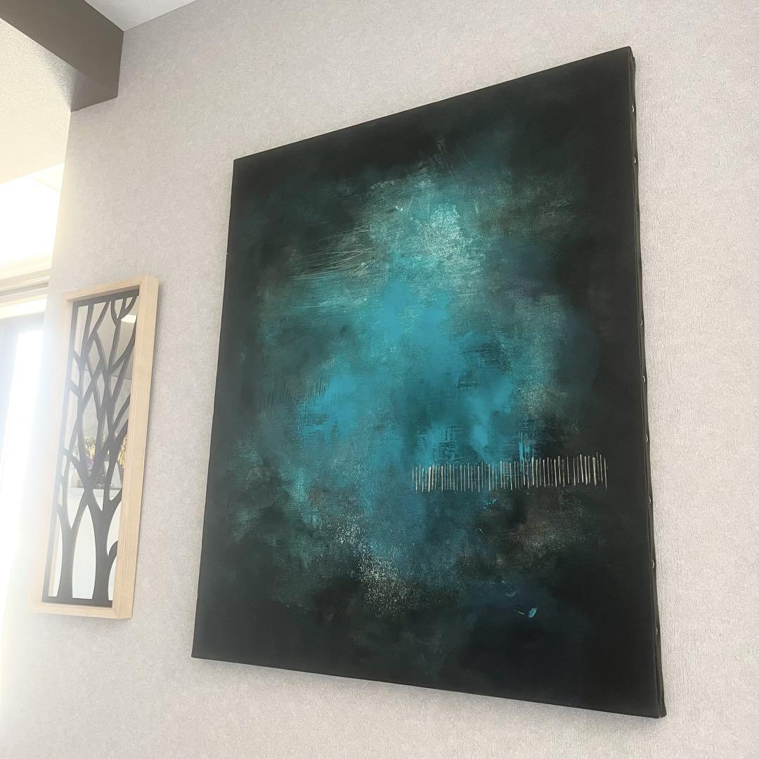 現代アート　80×65㎝　大きめ　モダン　絵画　原画　抽象画　アートパネル