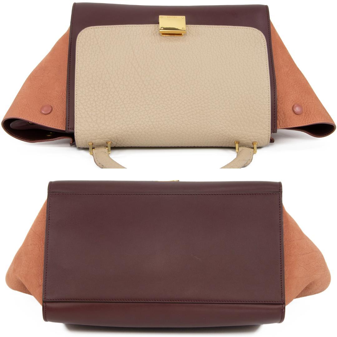 本物 セリーヌ 2WAYバッグ レディース トラペーズ スモール ベージュ 綺麗