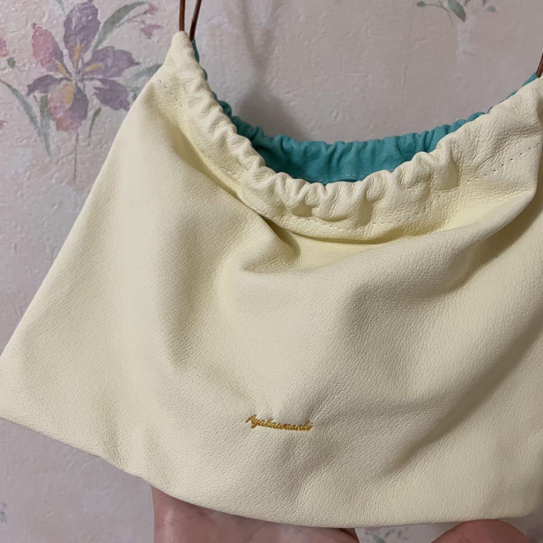 small drawstring bag 〈green 〉 | ayakawasaki