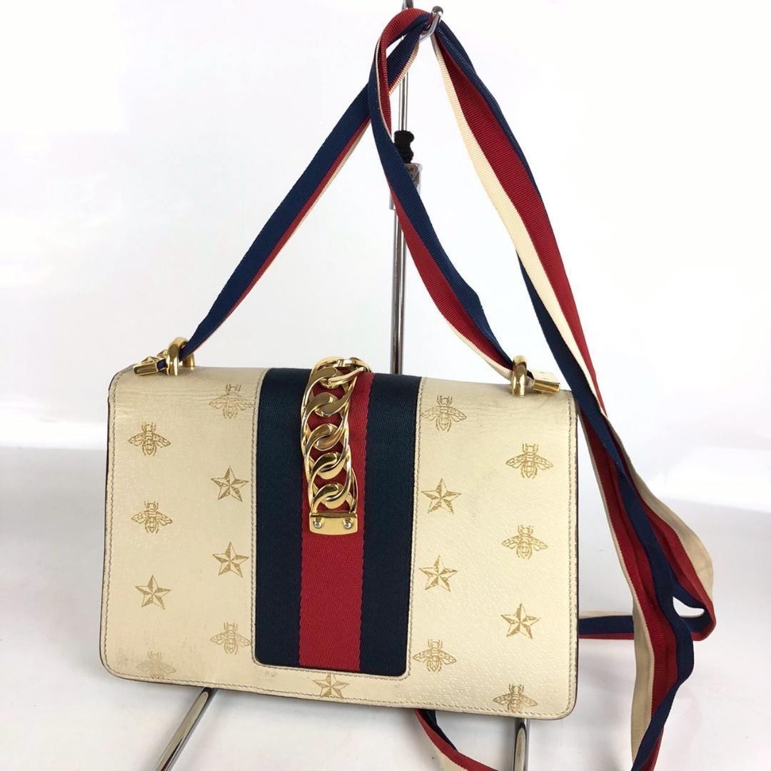 【メーカー直売】の商品をすべて GUCCI グッチ シルヴィ ビー＆スター スモール チェーン 2way バッグ