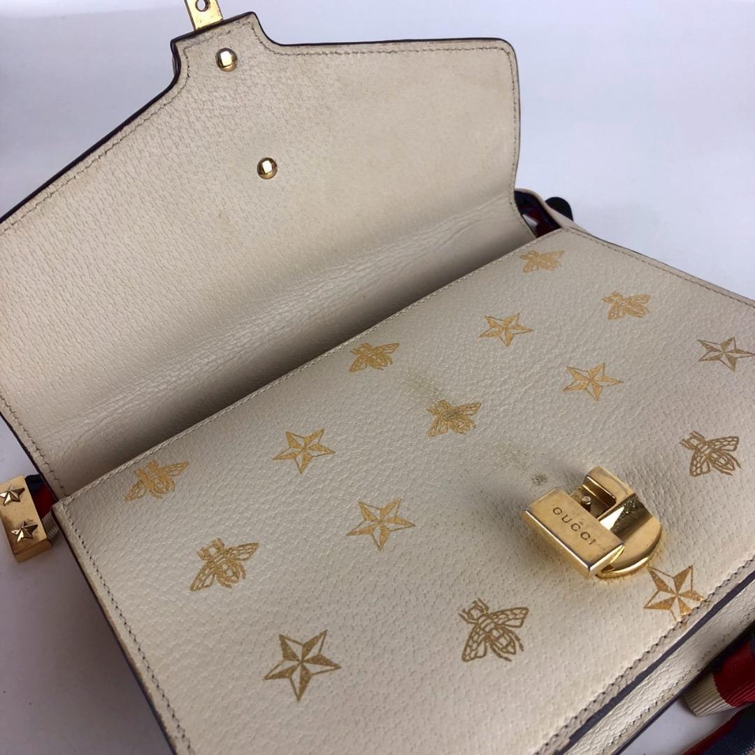 GUCCI グッチ シルヴィ ビー＆スター スモール チェーン 2way