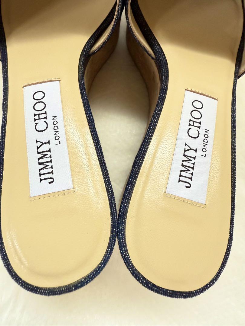 日本未入荷!!Jimmy Choo デニムウェッジサンダル♡AMELY JIMMY CHOO ジミーチュウ デニム ウェッジソールサンダル 35