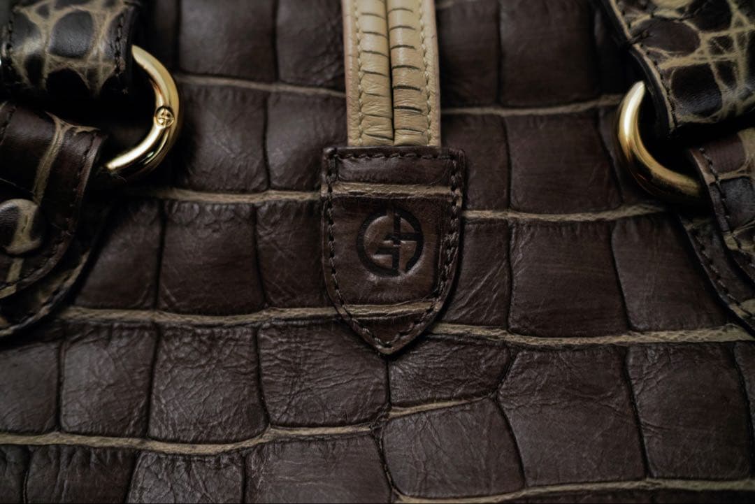 GIORGIO ARMANI Brown Leather Handbag