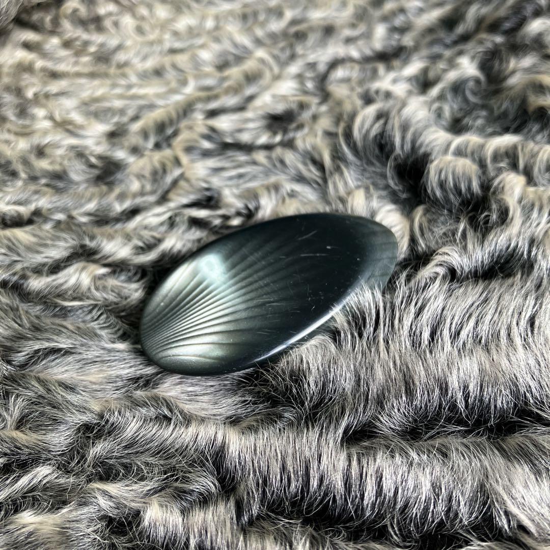 【美品】リアルファーコート　ロング　ラム　毛皮　グレー　大きいサイズ13