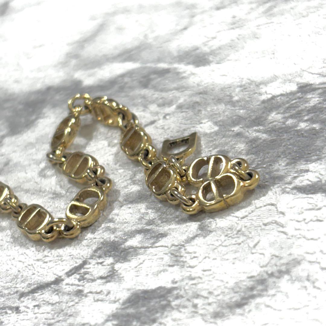 【美品】 Christian Dior ブレスレット CDロゴ ゴールド