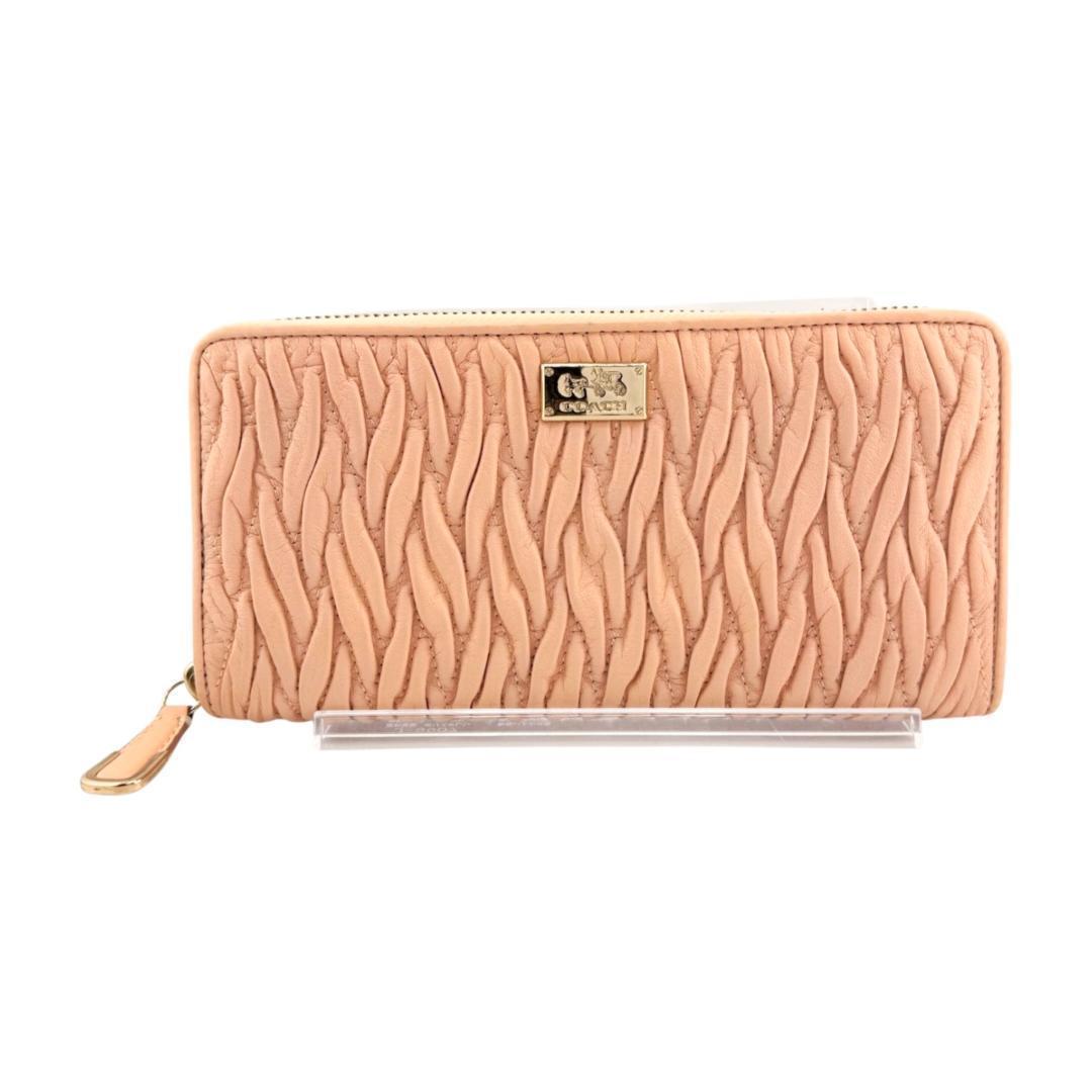 ✨未使用品✨COACH コーチ ギャザードツイスト アコーディオンジップ