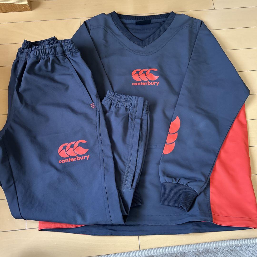 Canterbury/ダークグレー ナイロン ウォームアップウェア セットアップ canterbury ウォームアップウェア セット 160 ダークグレー