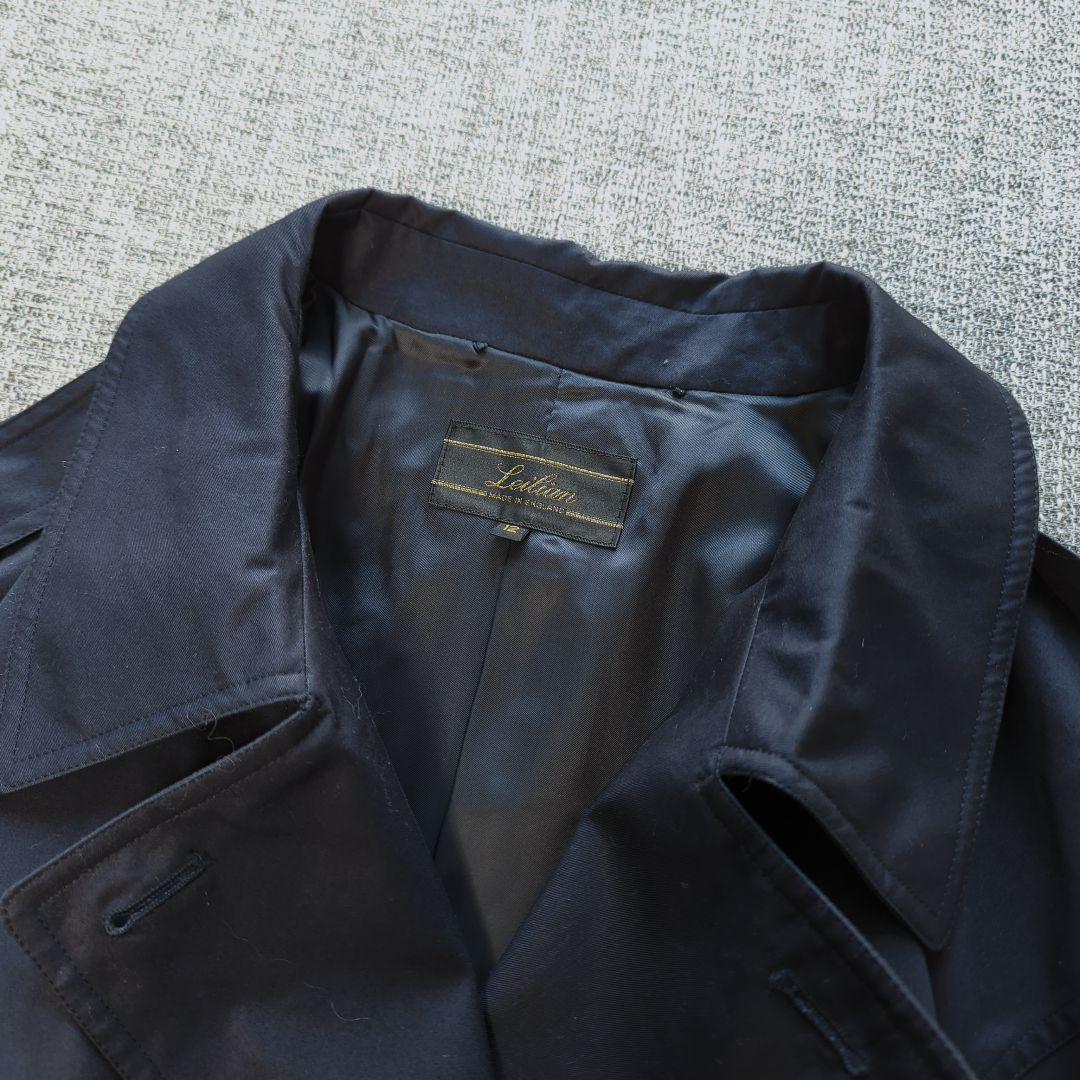 レリアン　着用感のない美品　英国製　トレンチコート　2XL〜3XL相当　ネイビー