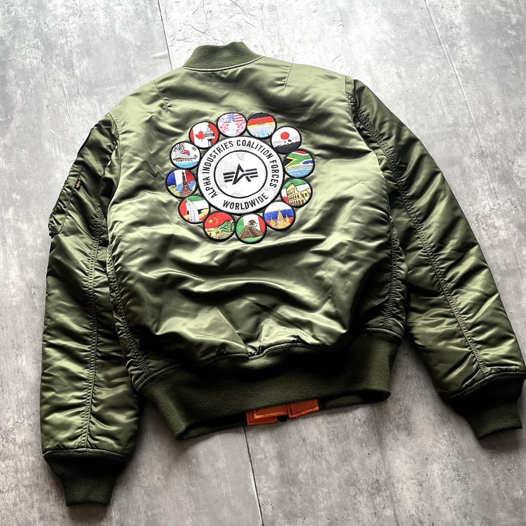 ALPHA MA-1 リバーシブルflight jacket ミリタリー　y2k