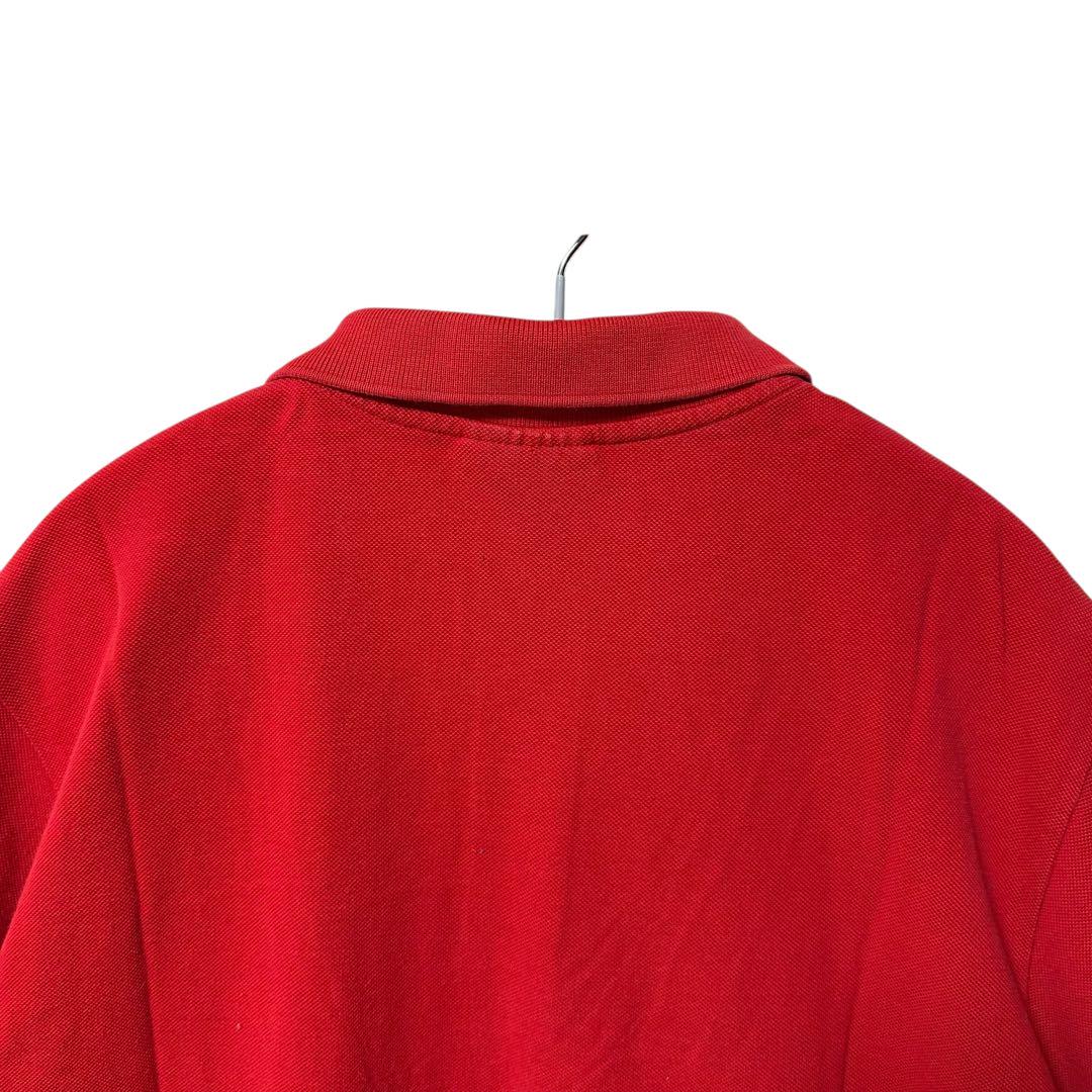 80s LACOSTE ラコステ ポロシャツ フランス製 フラレコ 6 レッド