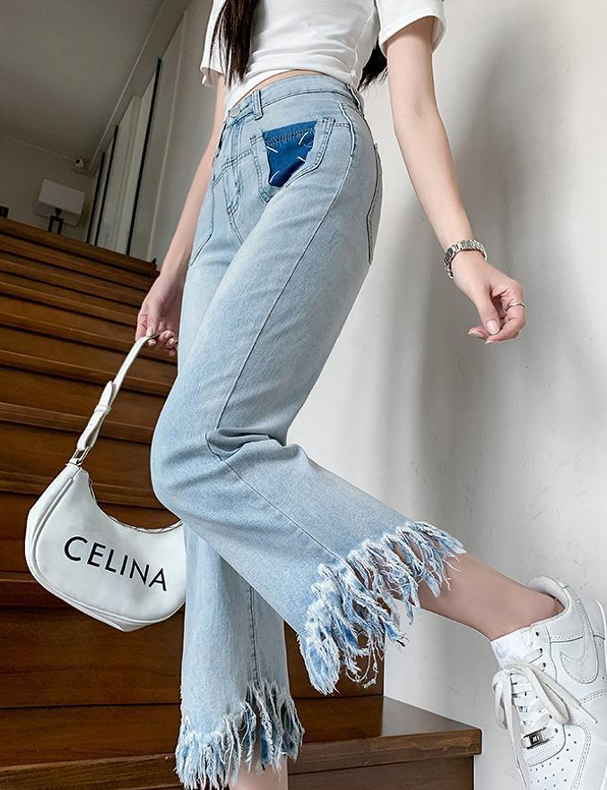 大きいサイズ レディース デニム　パンツ　カットオフ　春夏 秋 新品