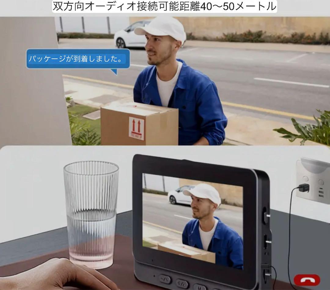数量限定！！【工事不要！Wi-Fiも不要！】簡単取り付けモニターフォン