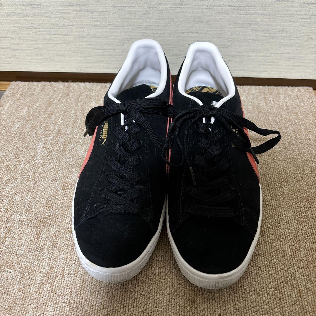 PUMA Suede ブラック/レッド スニーカー