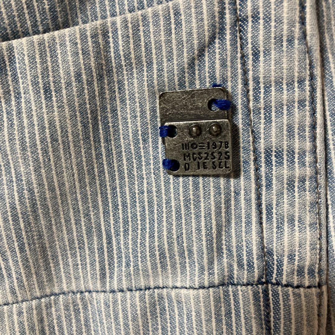 ⬜︎diesel ストライプ ペイントデザイン デニムショートパンツ