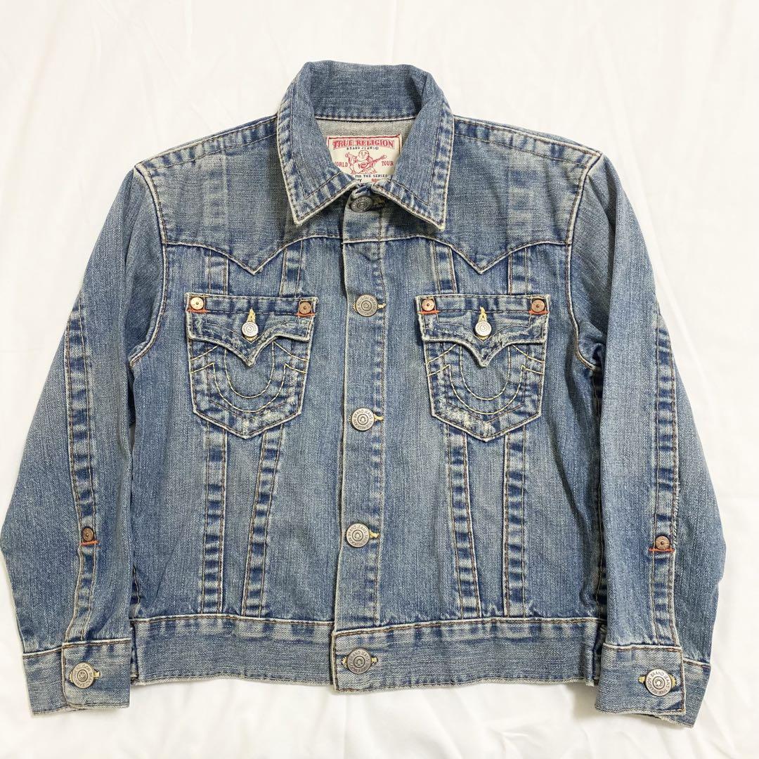 美品】トゥルーレリジョン JIMMY ROW ダメージ加工 Gジャン XL