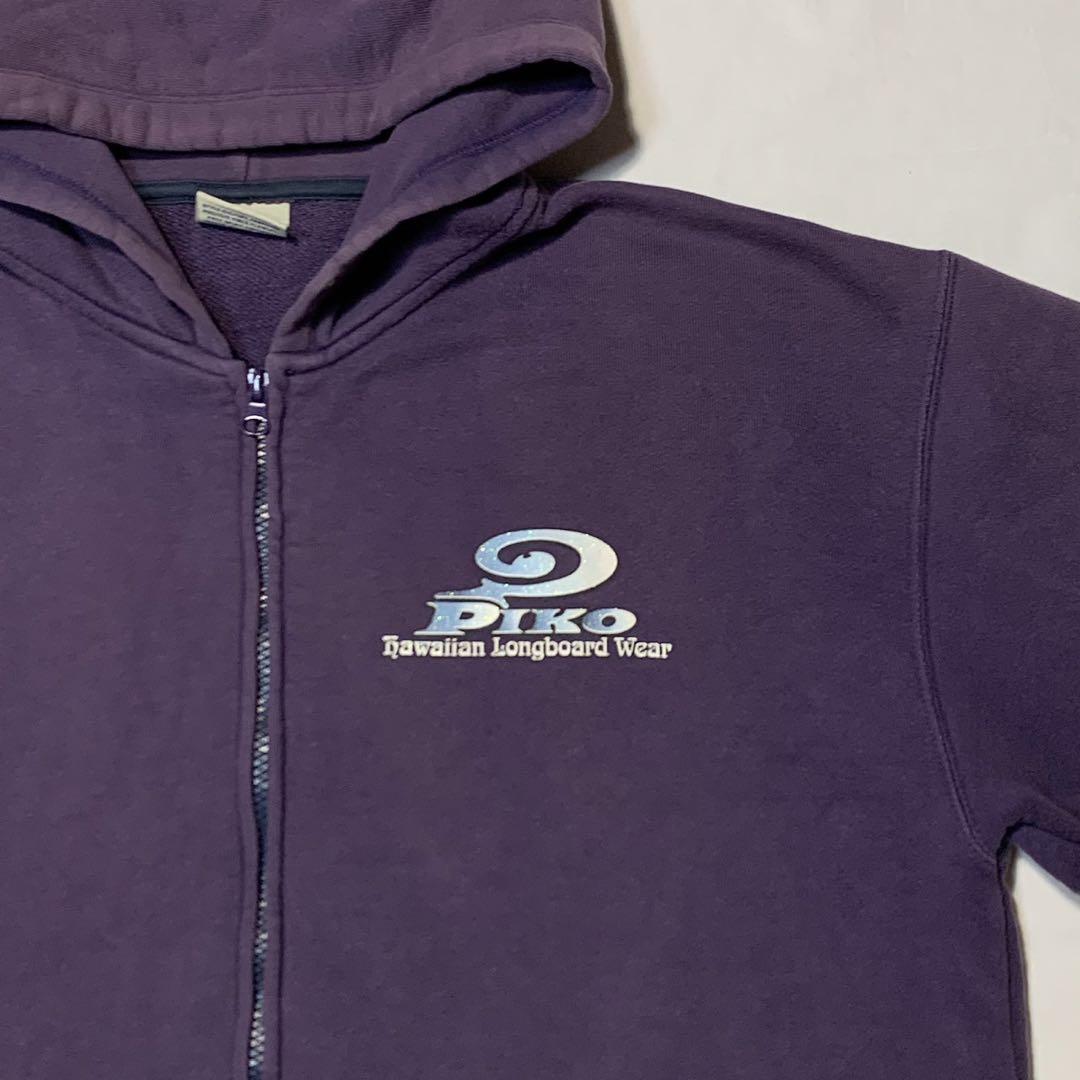 トップス vintage piko purple design zip hoodie