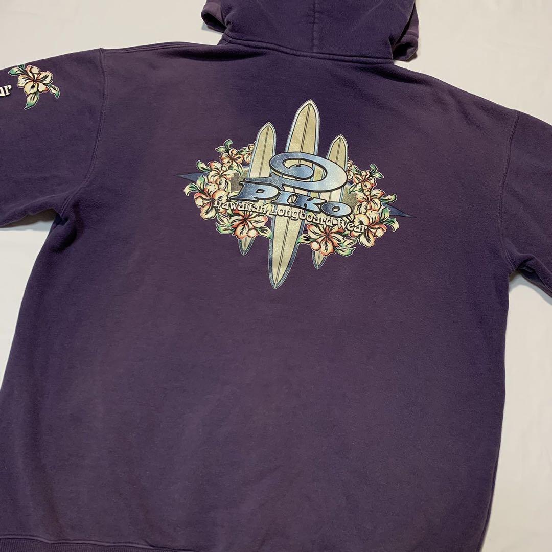 トップス vintage piko purple design zip hoodie