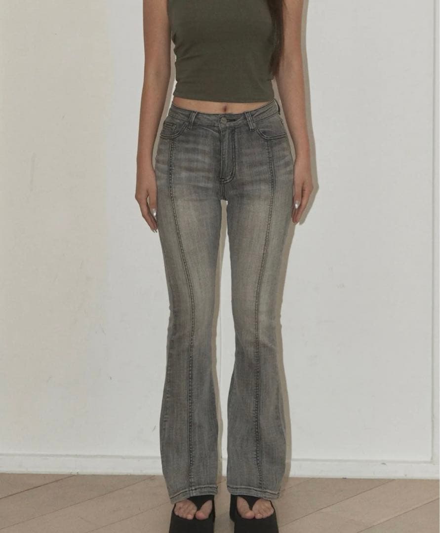 khaki point 韓国 musinsa ブーツカットデニム