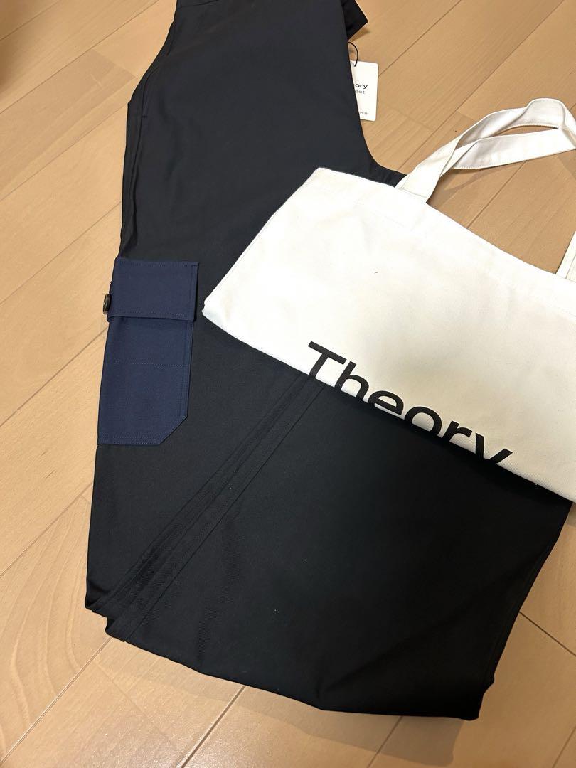 セオリー　プロジェクト　黒　紺　カーゴパンツ　未使用タグ付き　トートバック付
