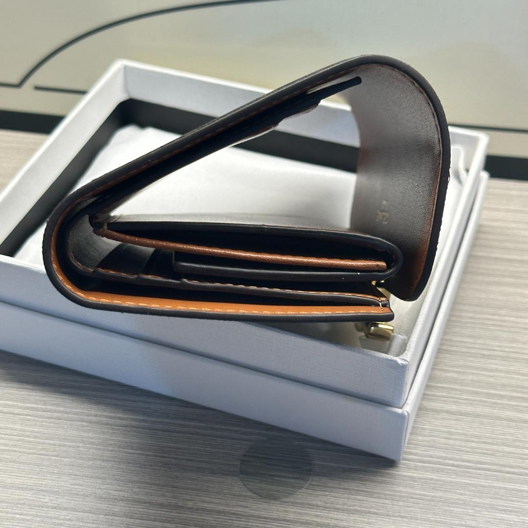 CELINE 三つ折り財布 ブラック/ブラウン