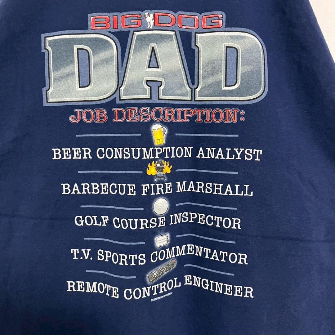 YAY30【US輸入】BIG DOGS　Tシャツ【メンズ4XL】半袖　ネイビー