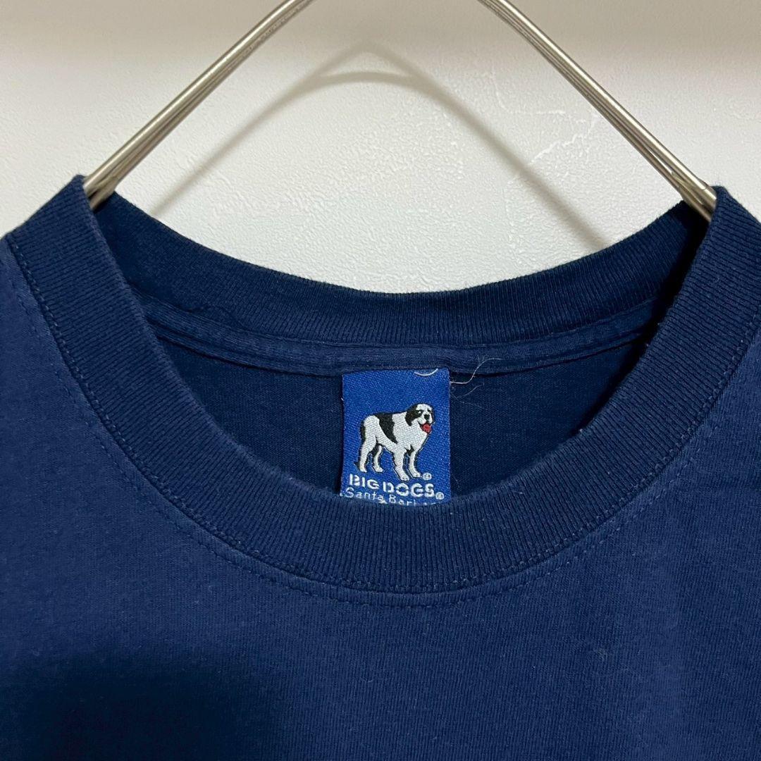 YAY30【US輸入】BIG DOGS　Tシャツ【メンズ4XL】半袖　ネイビー
