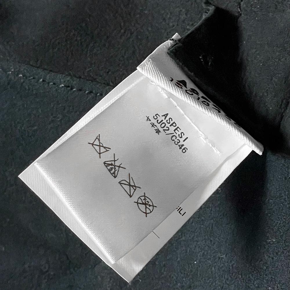 美品❤ASPESI 極上ゴートスキン やぎ革 ドライビングジャケット 黒 S
