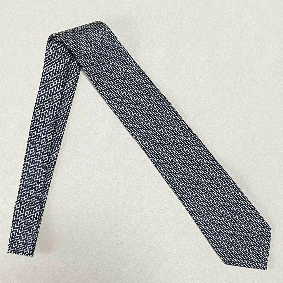 エルメス HERMES ネクタイ シルク フランス H織りタイ ファソネH H柄