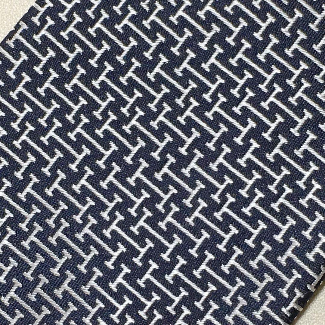 エルメス HERMES ネクタイ シルク フランス H織りタイ ファソネH H柄