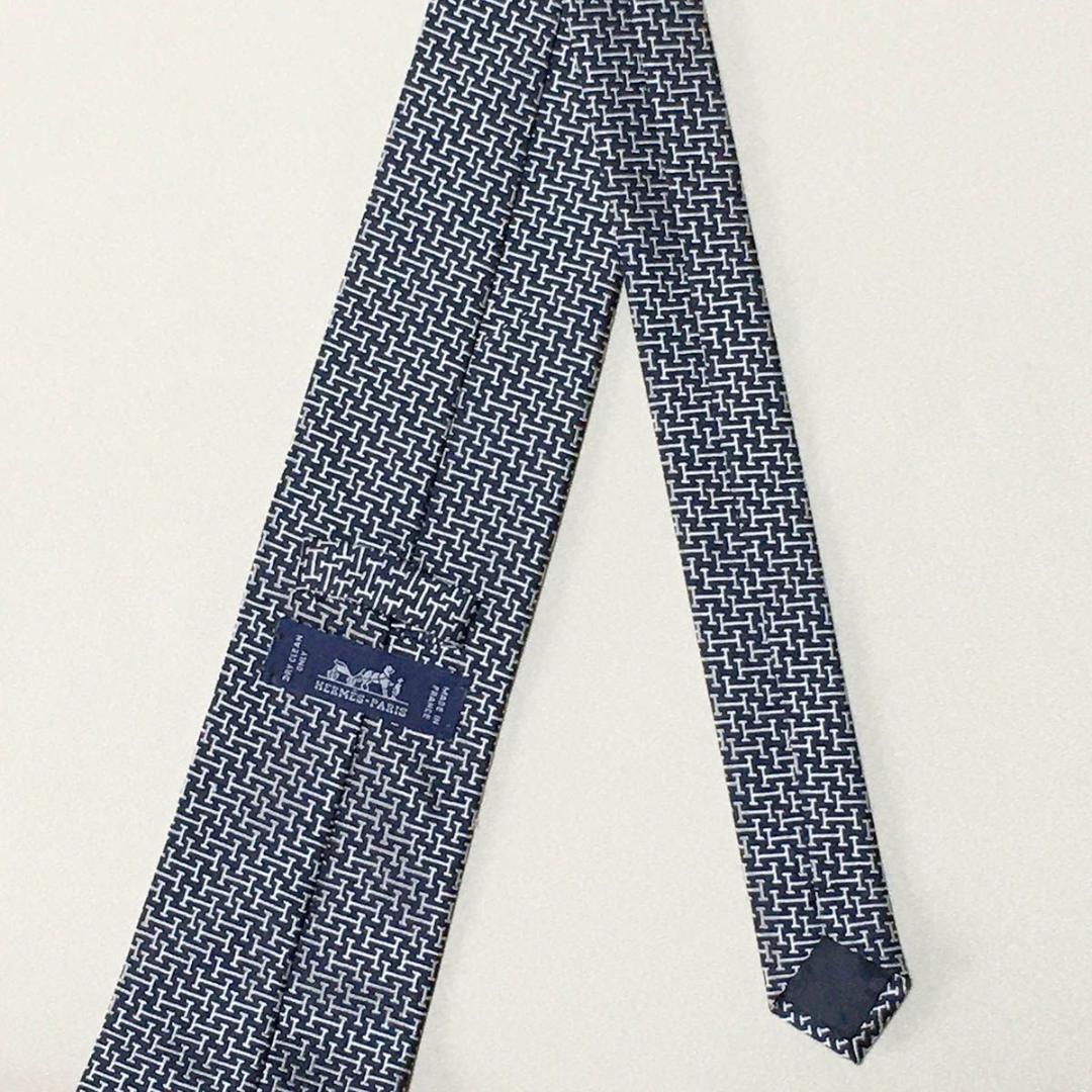エルメス HERMES ネクタイ シルク フランス H織りタイ ファソネH H柄
