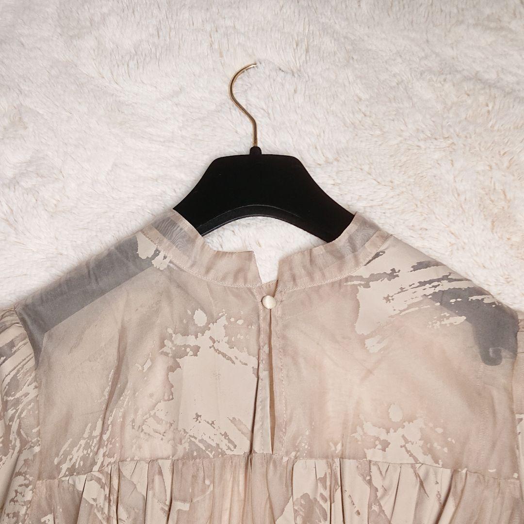極美品 AMERI RUBBER PAINT ART SHEER DRESS