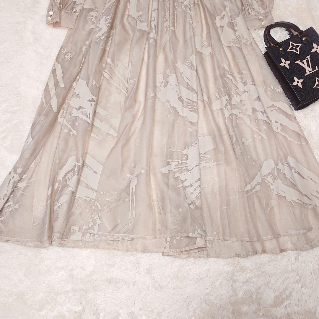極美品 AMERI RUBBER PAINT ART SHEER DRESS
