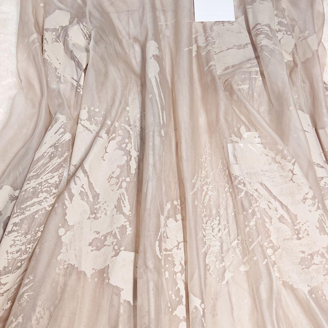 極美品 AMERI RUBBER PAINT ART SHEER DRESS