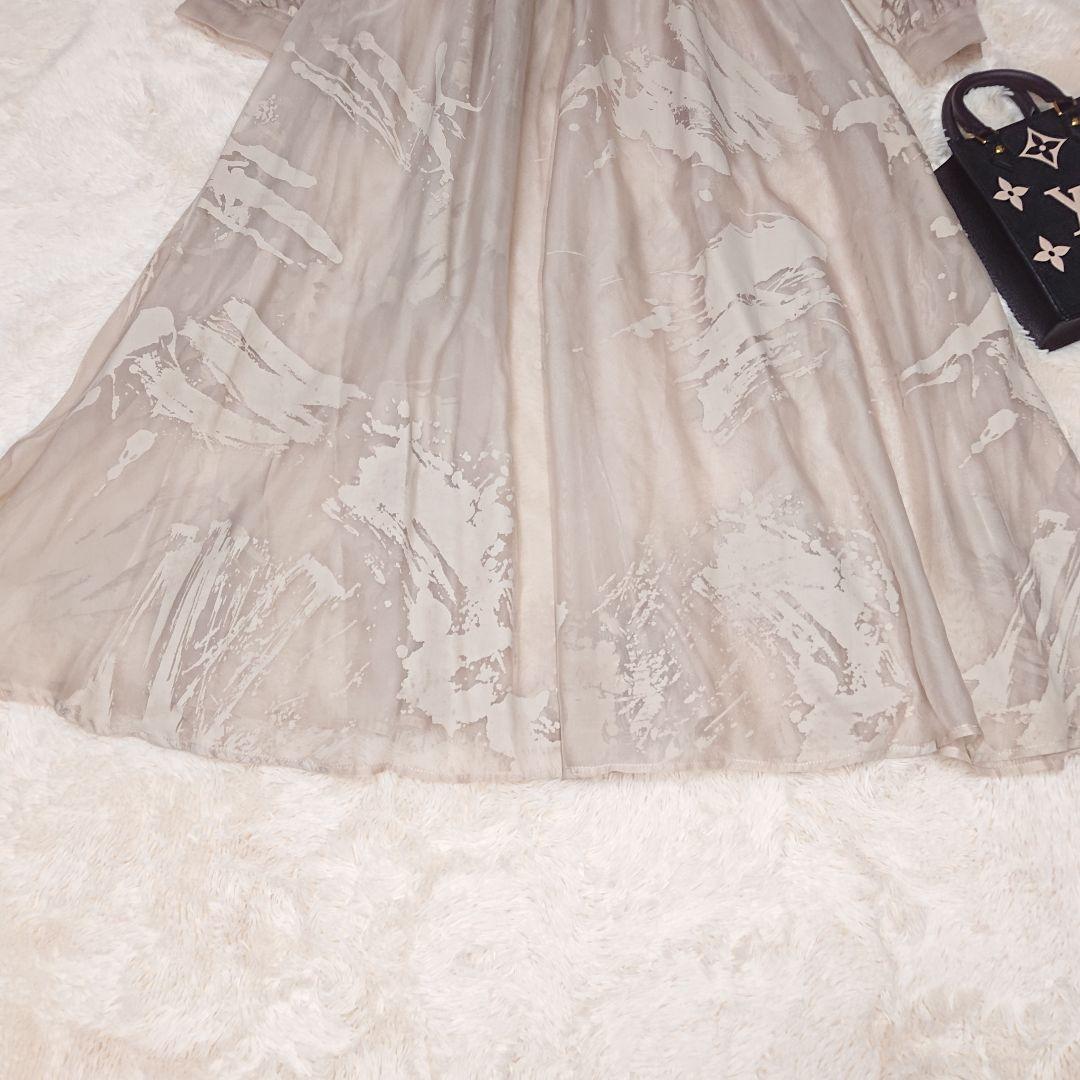 極美品 AMERI RUBBER PAINT ART SHEER DRESS