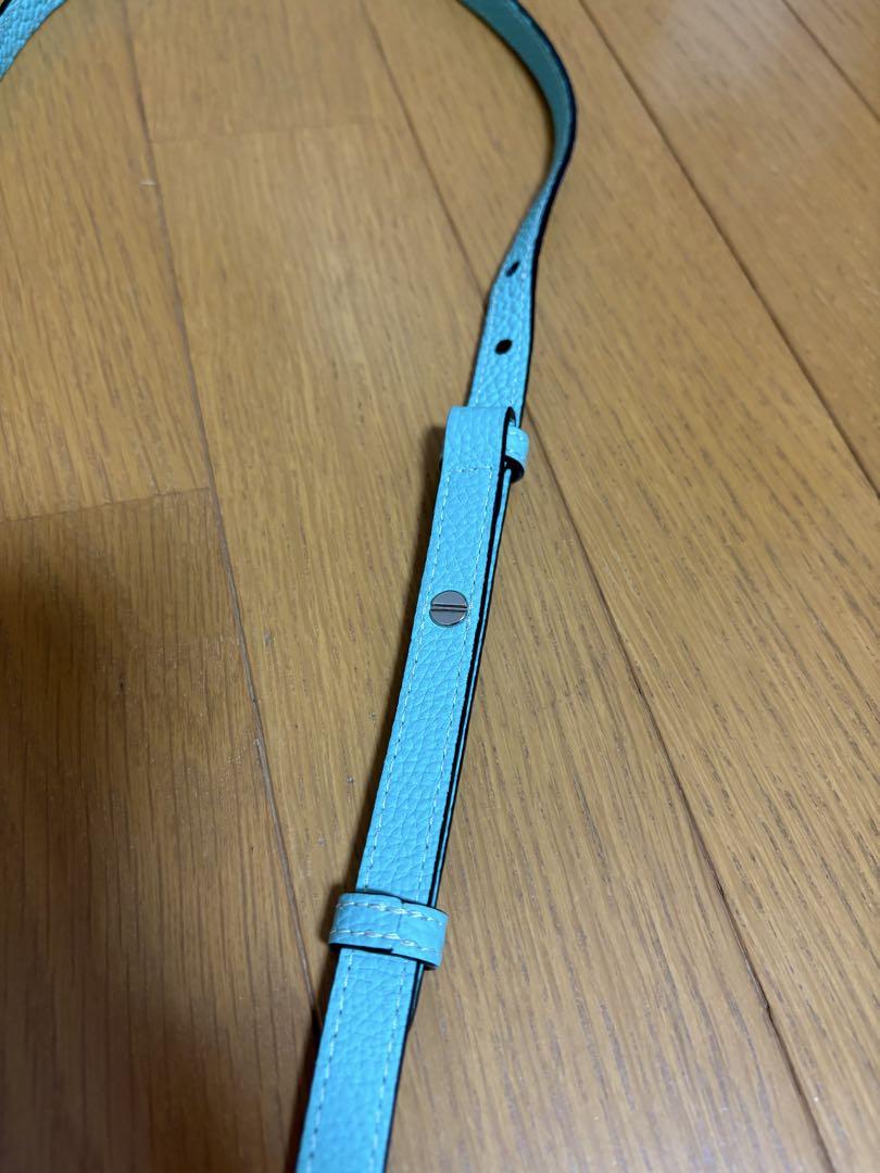 大幅値下げ！Bonaventura レザーショルダーストラップ アトールブルー